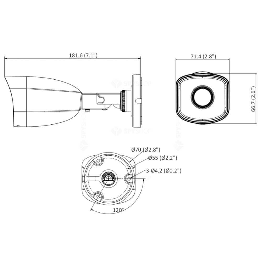 Camera IP Hikvision HiWatch HWI-B140H 4MP 2.8mm IR IP67 PoE Noua