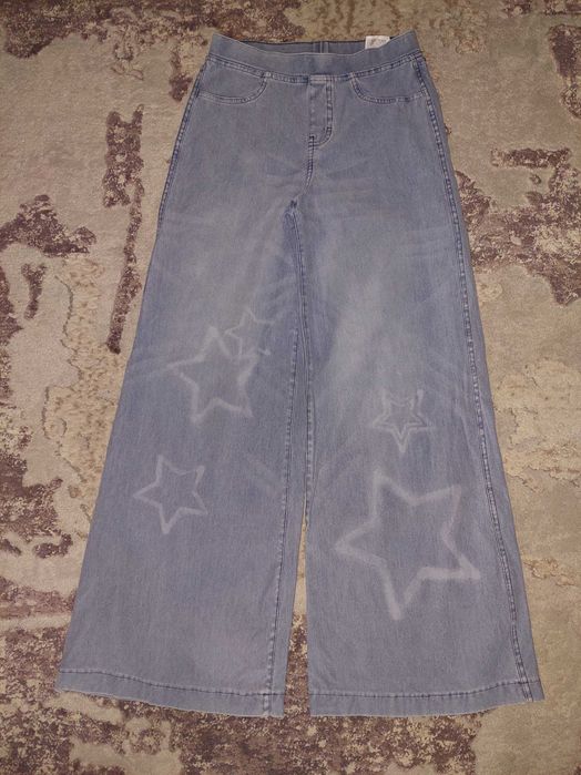Pantaloni cargo negri si de blugi largi, 10-12 ani