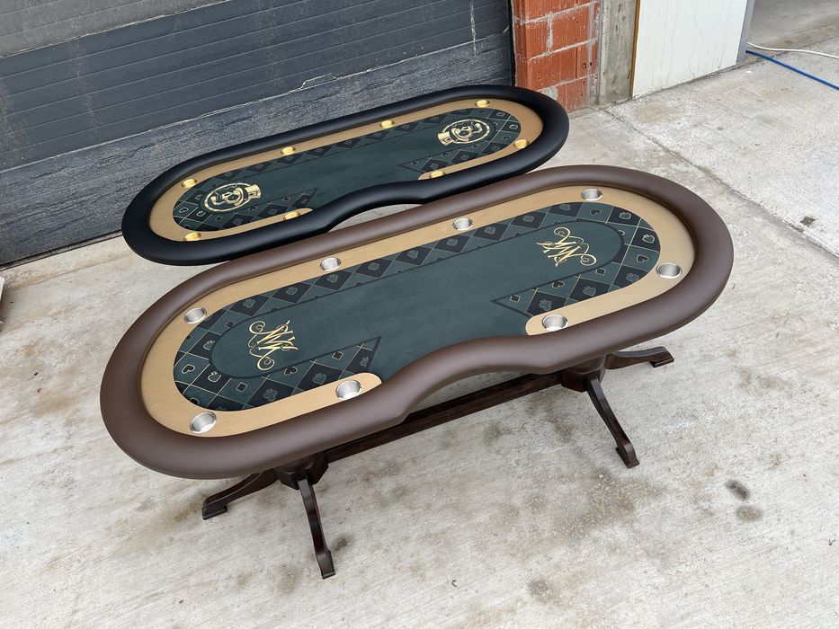 Mese poker stejar customizate cu LOGO tau CustomTables.eu stoc 2 mese
