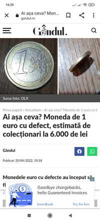 Se vinde moneda 1 euro Spania.