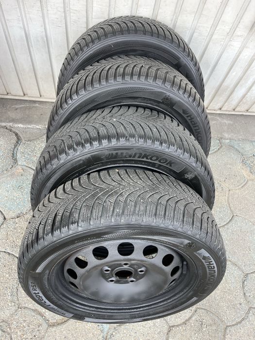 Jante otel 5x112mm, anvelope iarna 205/55 R16, VW, Audi, Seat, Skoda