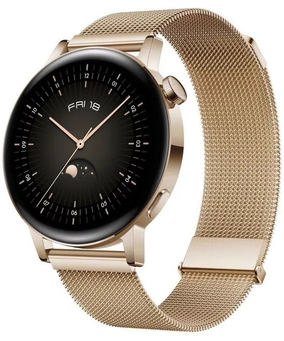 Smartwatch Huawei Watch GT 3 Milo-B19T, 42 mm, Elegant Gold Milanese