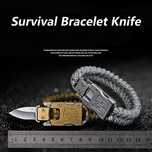 тактическа гривна паракорд 3,6см+нож карамбит за оцеляване Survival