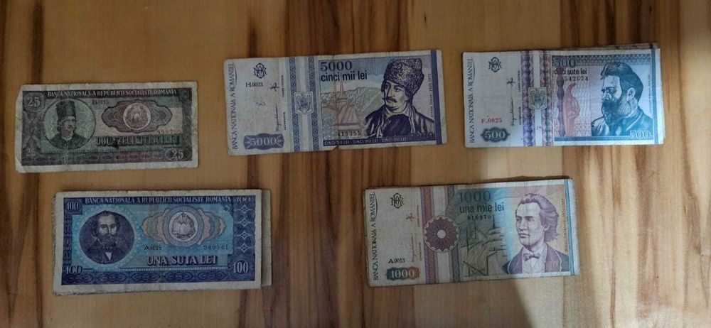 bacnote vechi de pe vremea comunistilor si ceva mai recente
