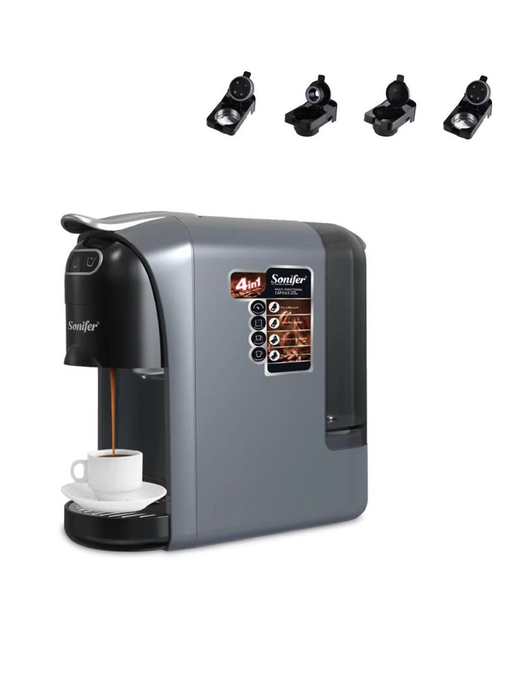 Xит Продаж! 4в1 Кофемашина капсульная Молотый Nespresso, Dolce Gusto