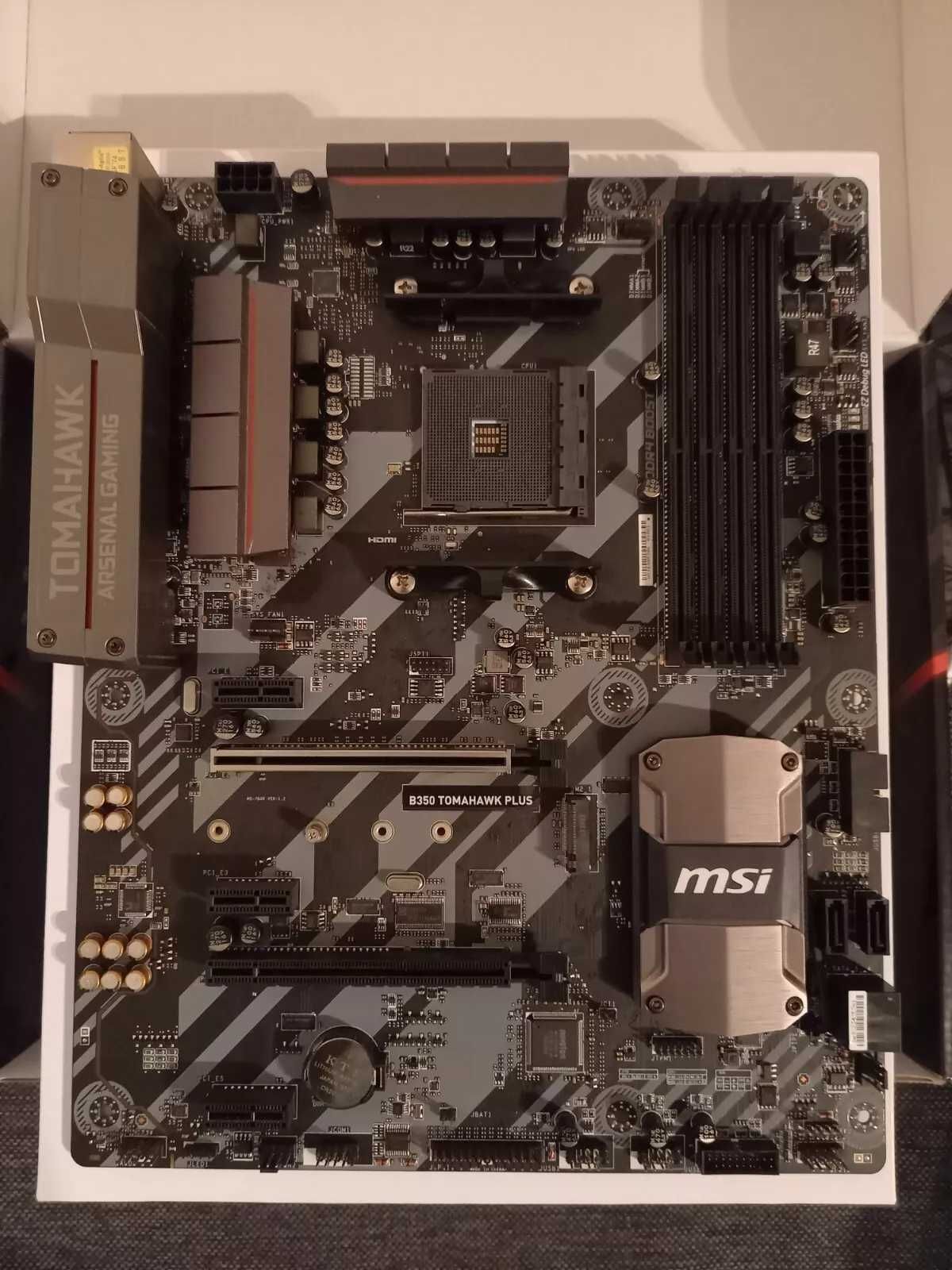 MSI B350 TOMAHAWK PLUS + AMD Ryzen 5 5500, AM4 , 6 Cores (4.2GHz)