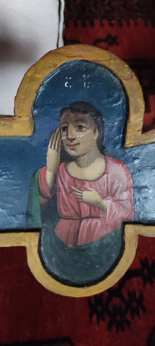 Icoana veche , cruce procesionala secol 19