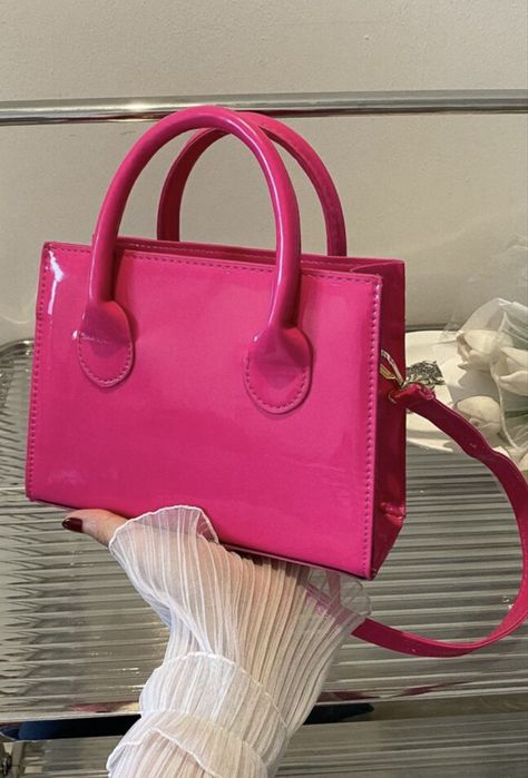 Сладка розова чанта с махаща се дръжка