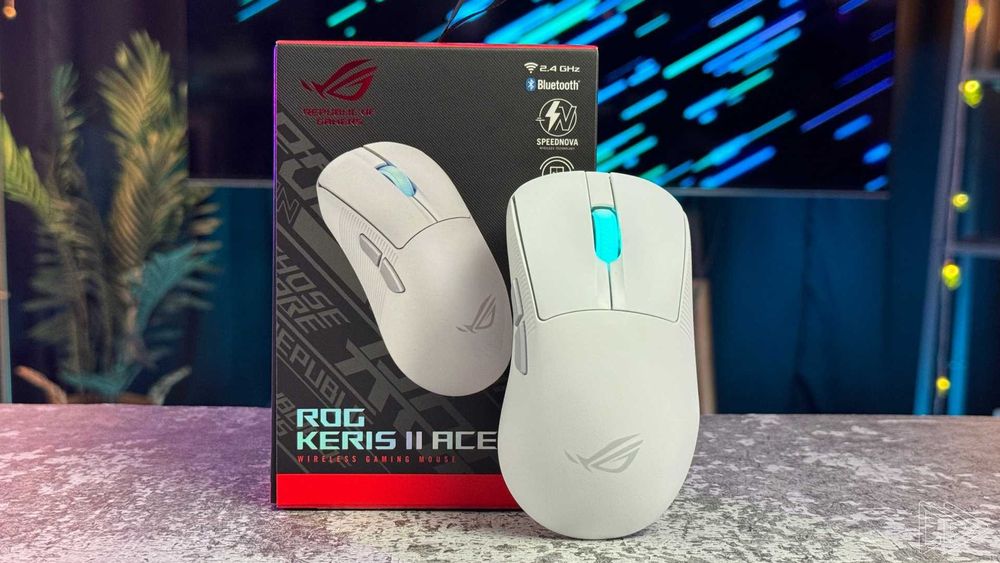 Mouse Gaming Wireless ASUS ROG Keris II Ace,Tri-Mode 42K dpi Bluetooth