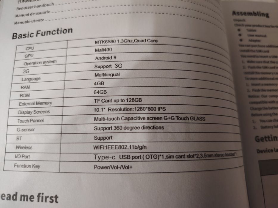Tableta 10", dual SIM, impecabila