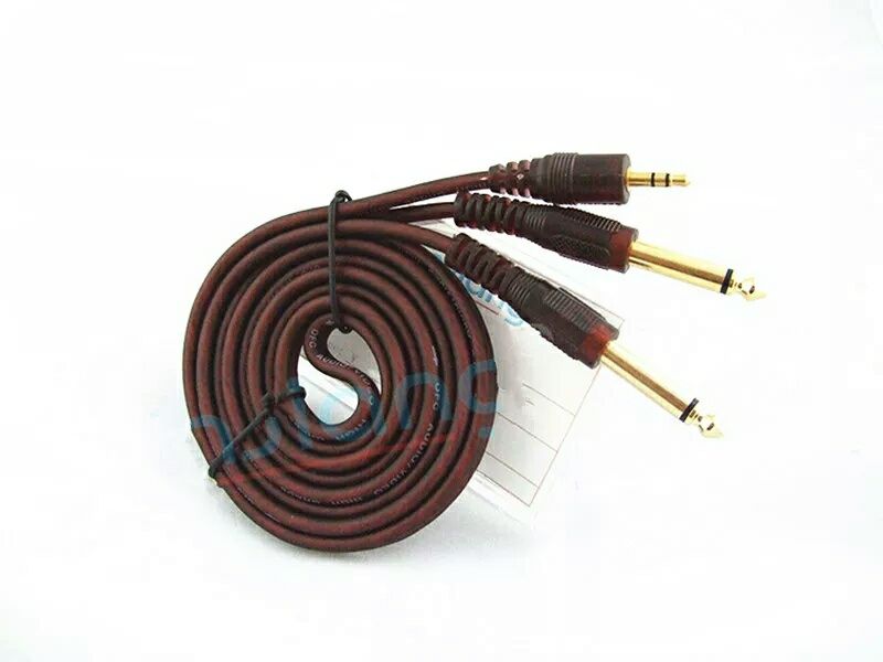 Аудио кабель aux 3.5 на 2 Jeck 6.3. Качественный. Фирменный. Алматы