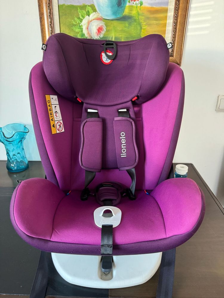 Scaun auto ISOFIX Lionelo Bastiaan, rotativ, 0-36 kg, Violet