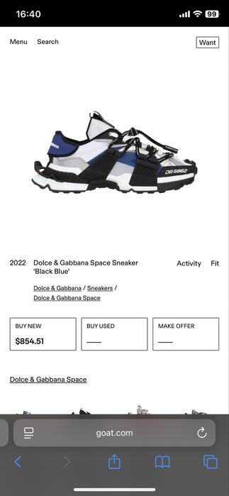 Dolce&gabanna speace black/blue mixed material sneakers