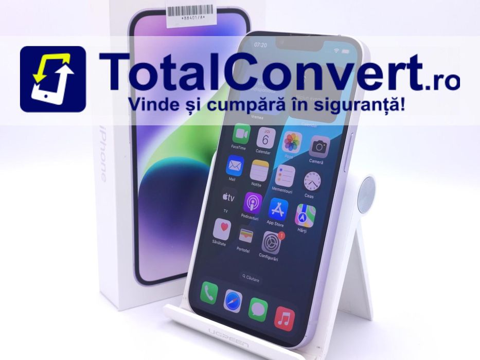 Apple iPhone 14 128GB Purple 4GB Single, Garantie 24 luni | #D88401