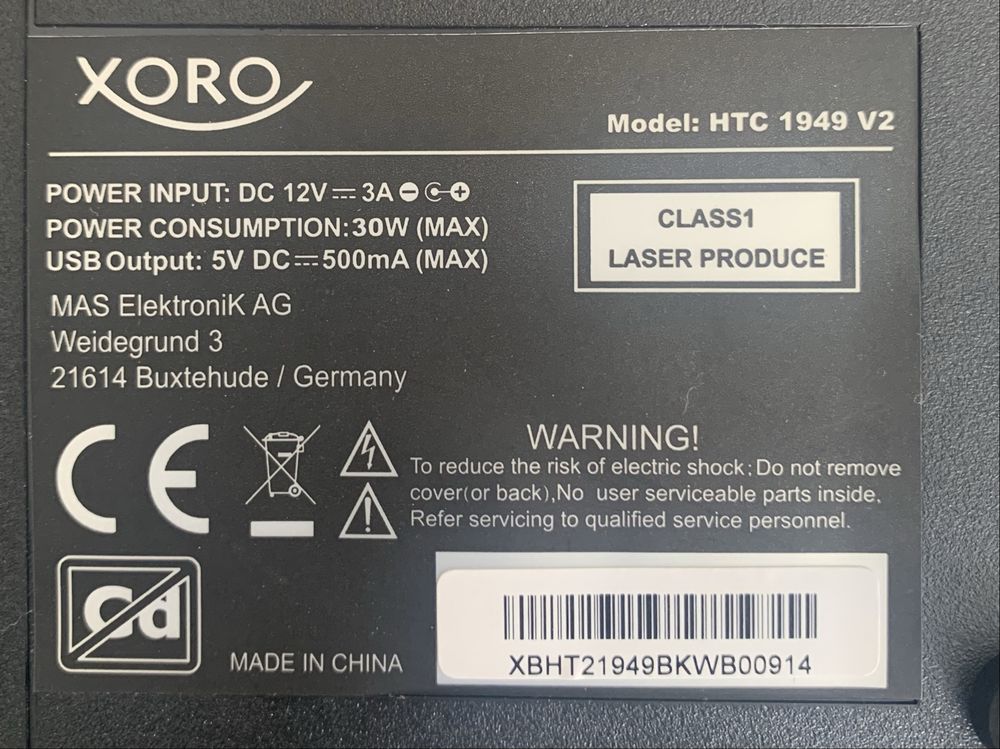 Телевизор Xoro HTC 1949 V2