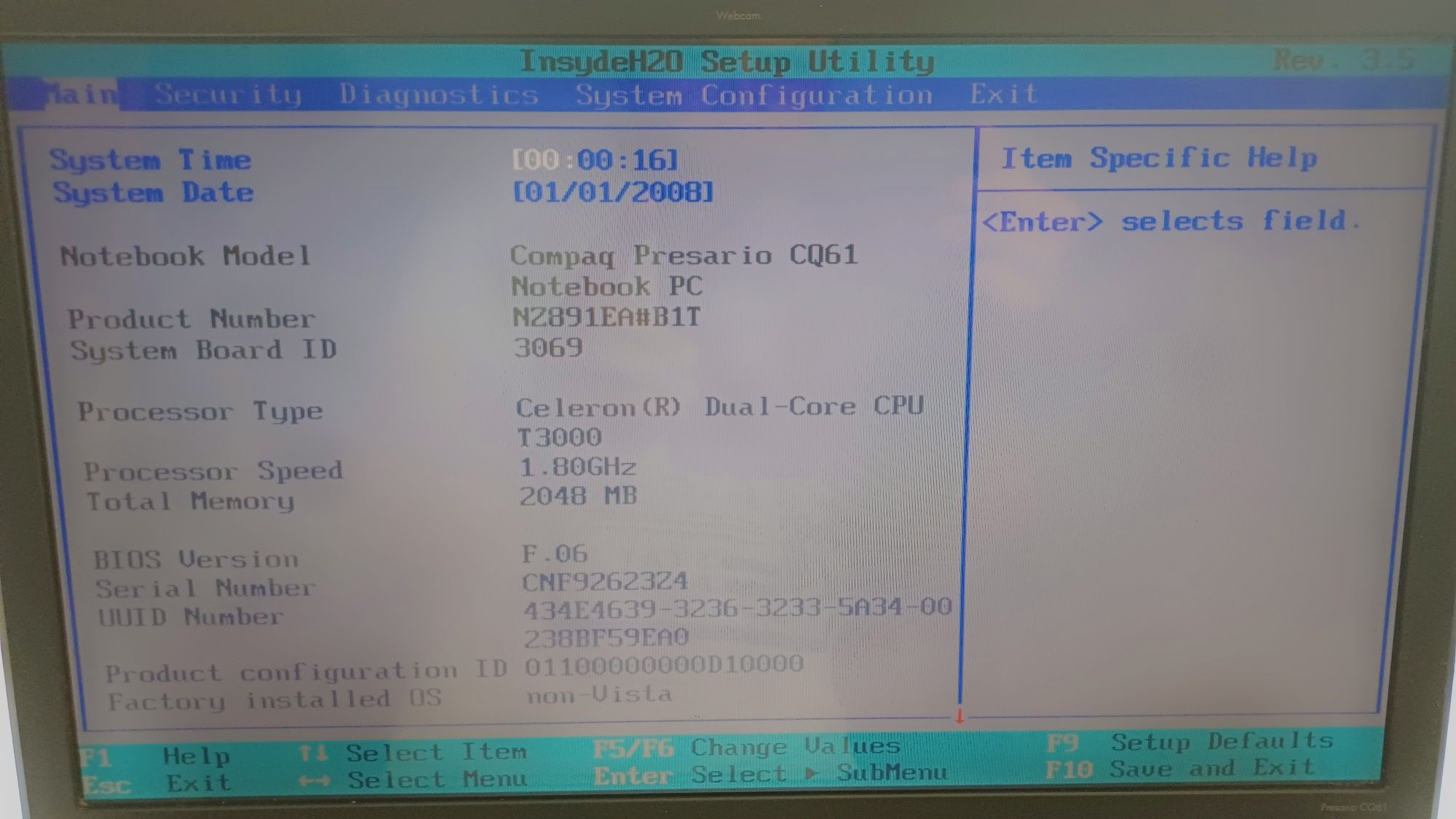 Laptol hp coase i3