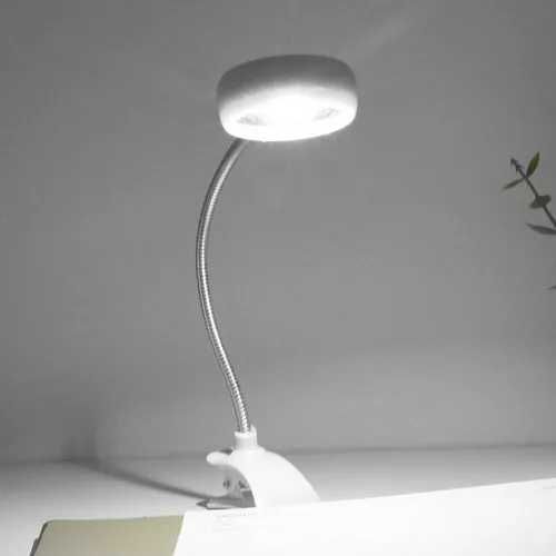 Безжична,преносима LED лампа с гъвкаво рамо и щипка за четене на книги