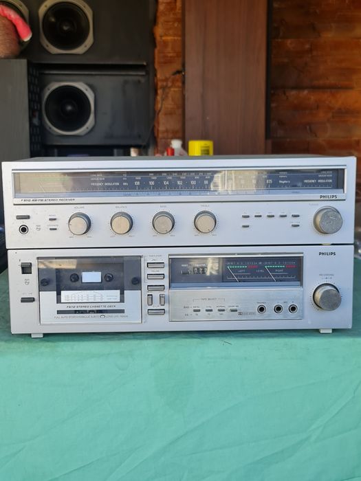 Amplituner + deck Philips.