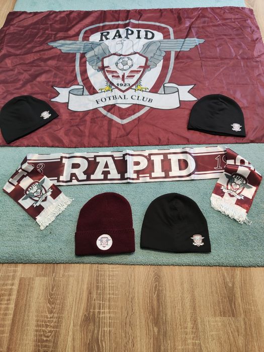 Căciulă FC Rapid / Steag Rapid , Eșarfă Rapid Preț pe bucata