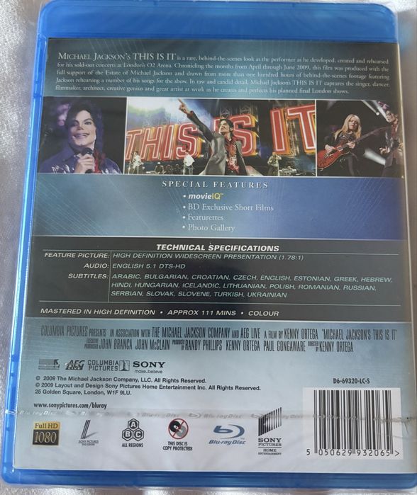 Michael Jackson’s-this is it- Blu-ray. Във фабричен целофан.