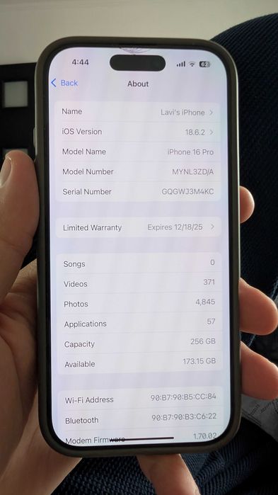 iPhone 16 Pro 256gb, 98% batt, impecabil, neverlocked