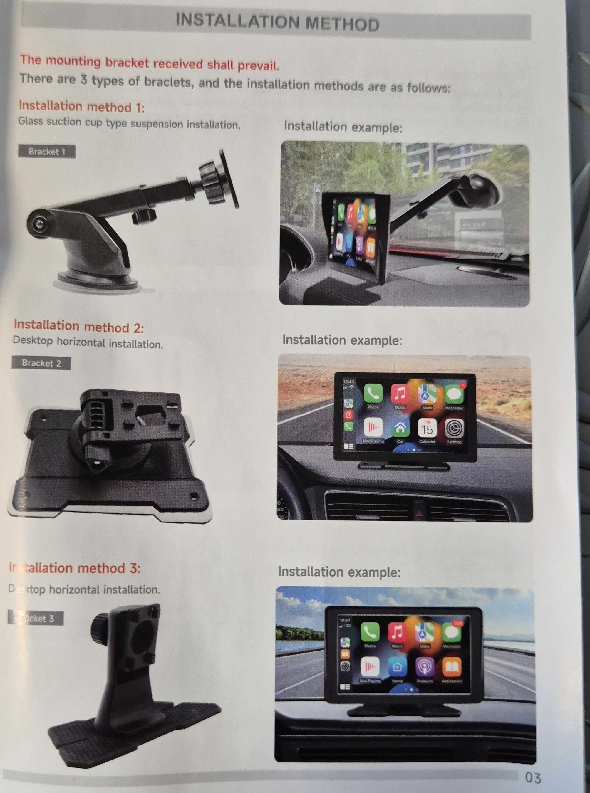 Мултимедия за кола 7" + Камера, Carplay, Android Auto, Bluetooth
