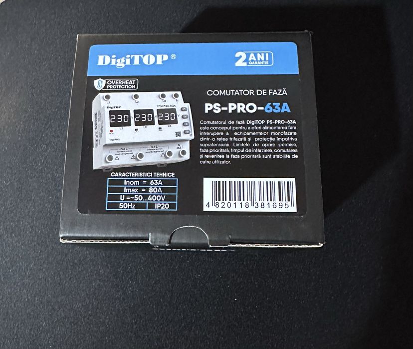 Releu protecție tensiune DigiTOP 63A monofazic