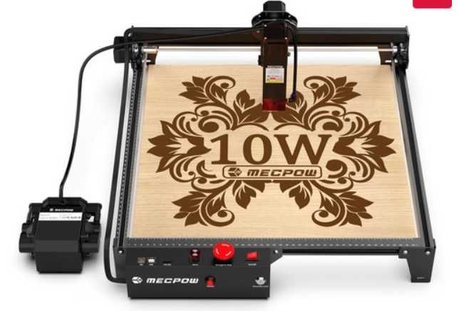 Mecpow Pro Laser 10W optic real, 410x400mm +Air assist +Pat laser -NOU