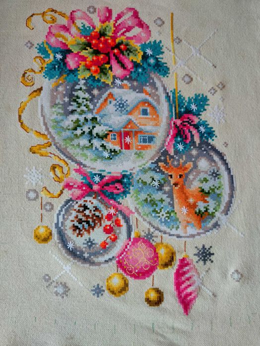 Бродирана коледна украса