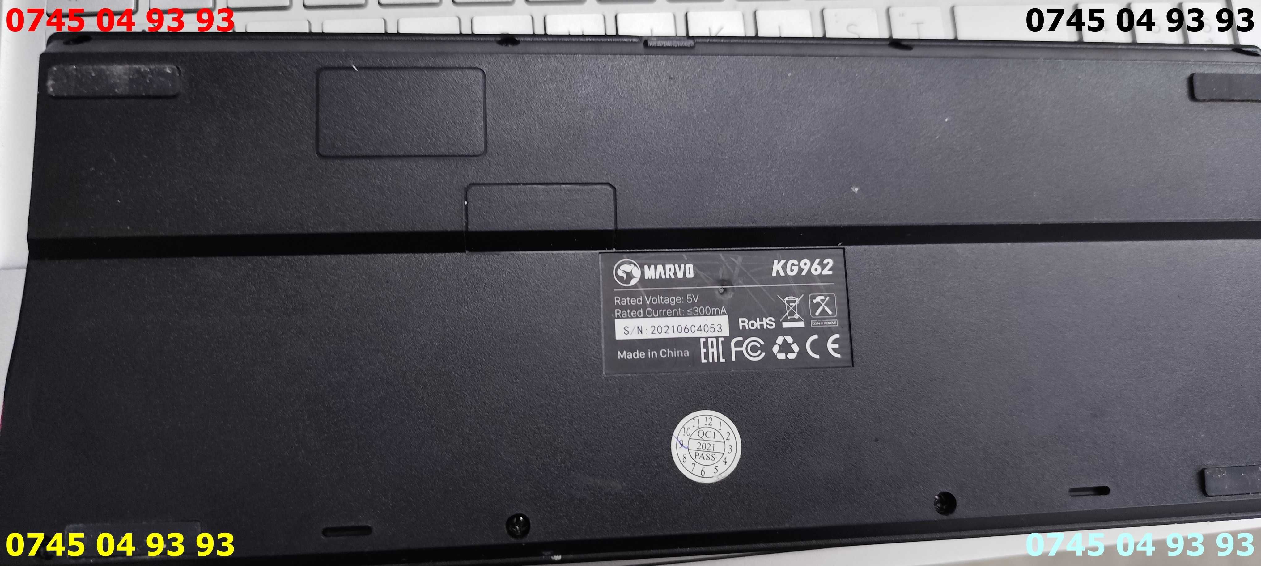 tastatura gaming MARVO KG962 cu iluminare cu mufa tip C ca noua