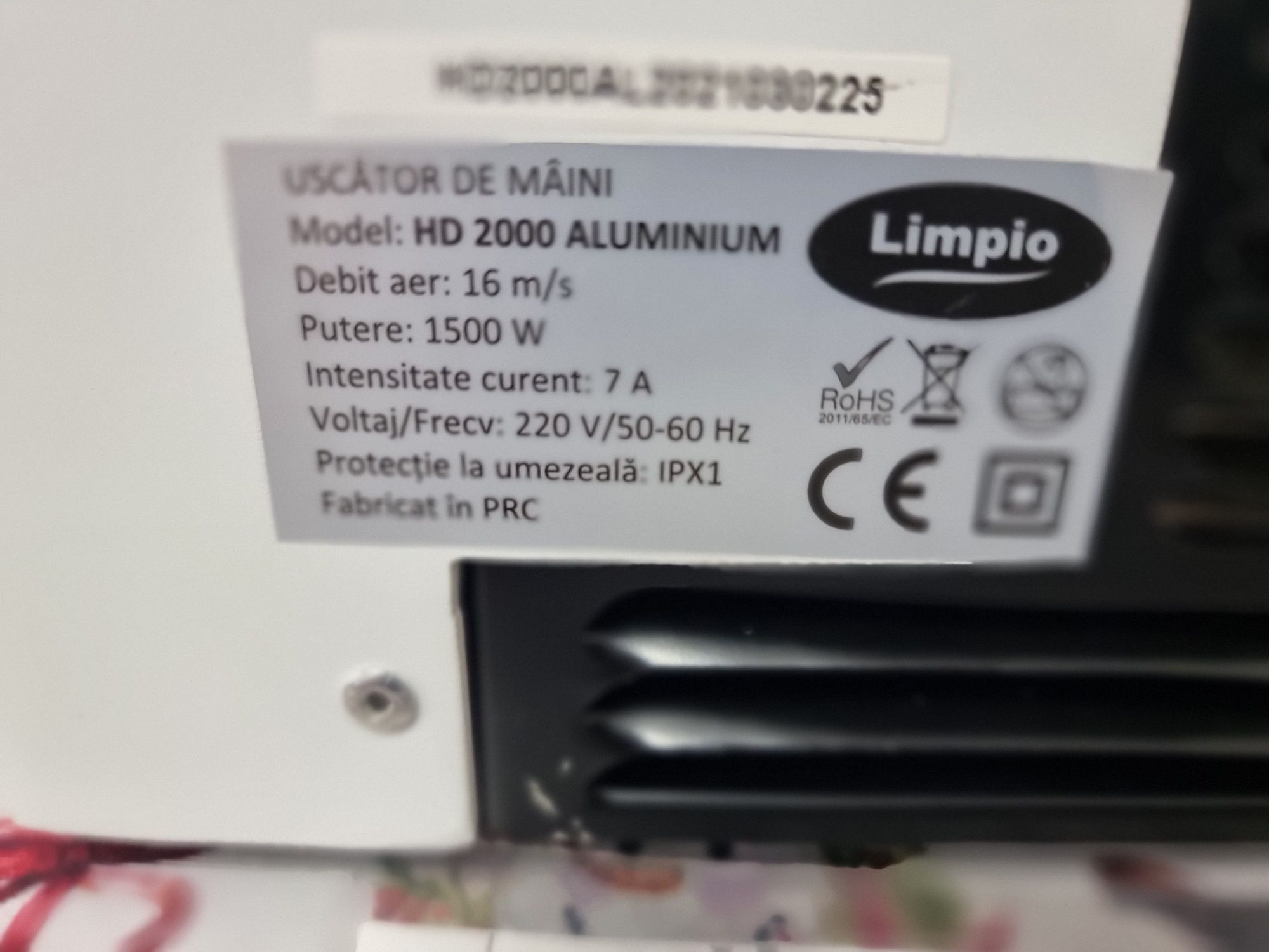 Uscător de mâini Limpio