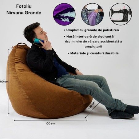 Fotoliu Bean Bag Puf  Relax Design Pară