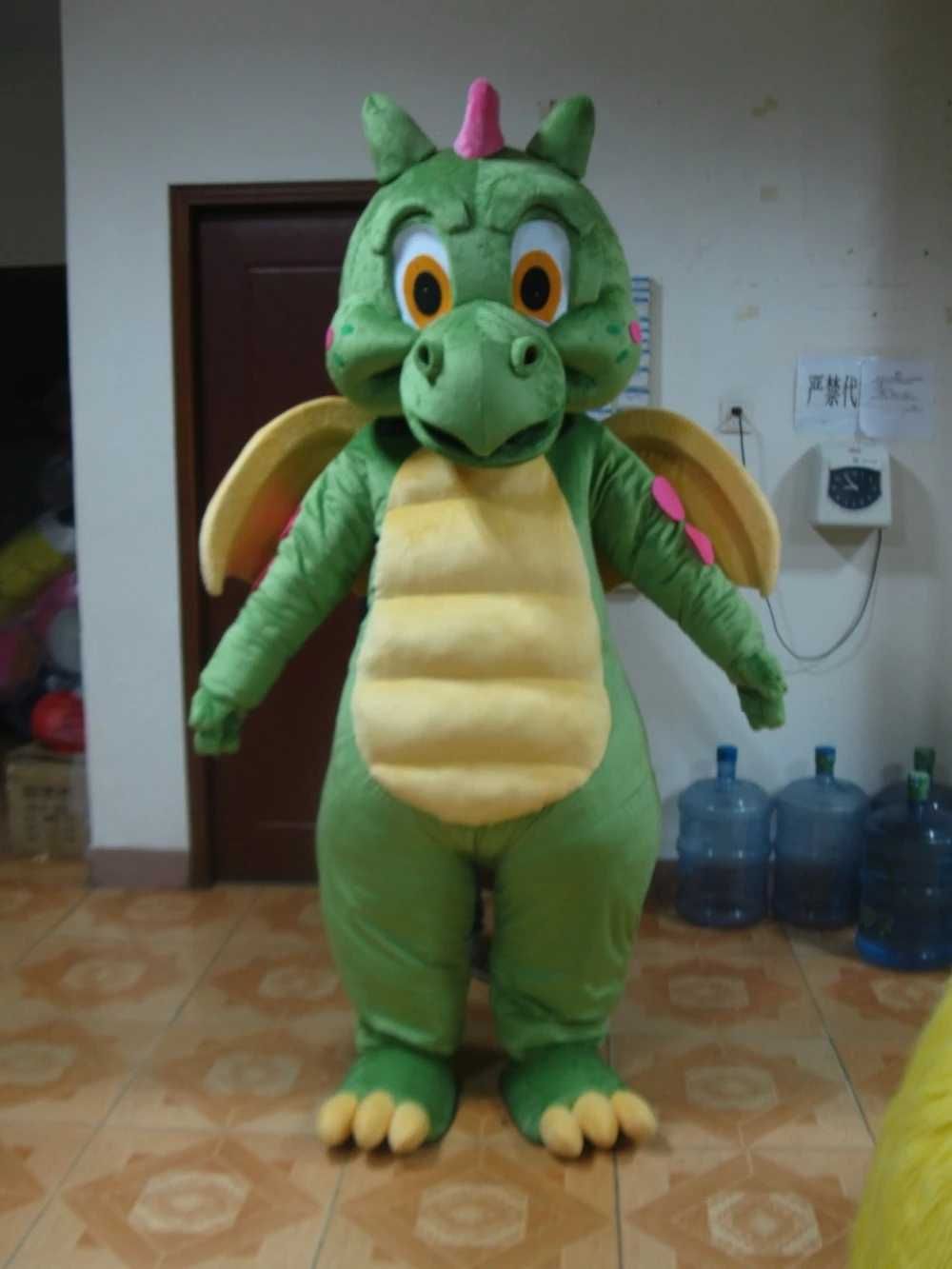 Vand mascota Dinozaur Verde pentru evenimente, botez, aniversari