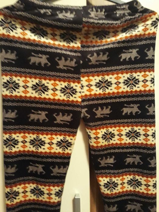 pantaloni grosi cu motive de Craciun, marimea xl-xxl
