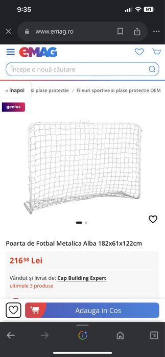 Plasa fotbal pt copii