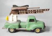 Стара Полска Метална играчка военен камион с ракета