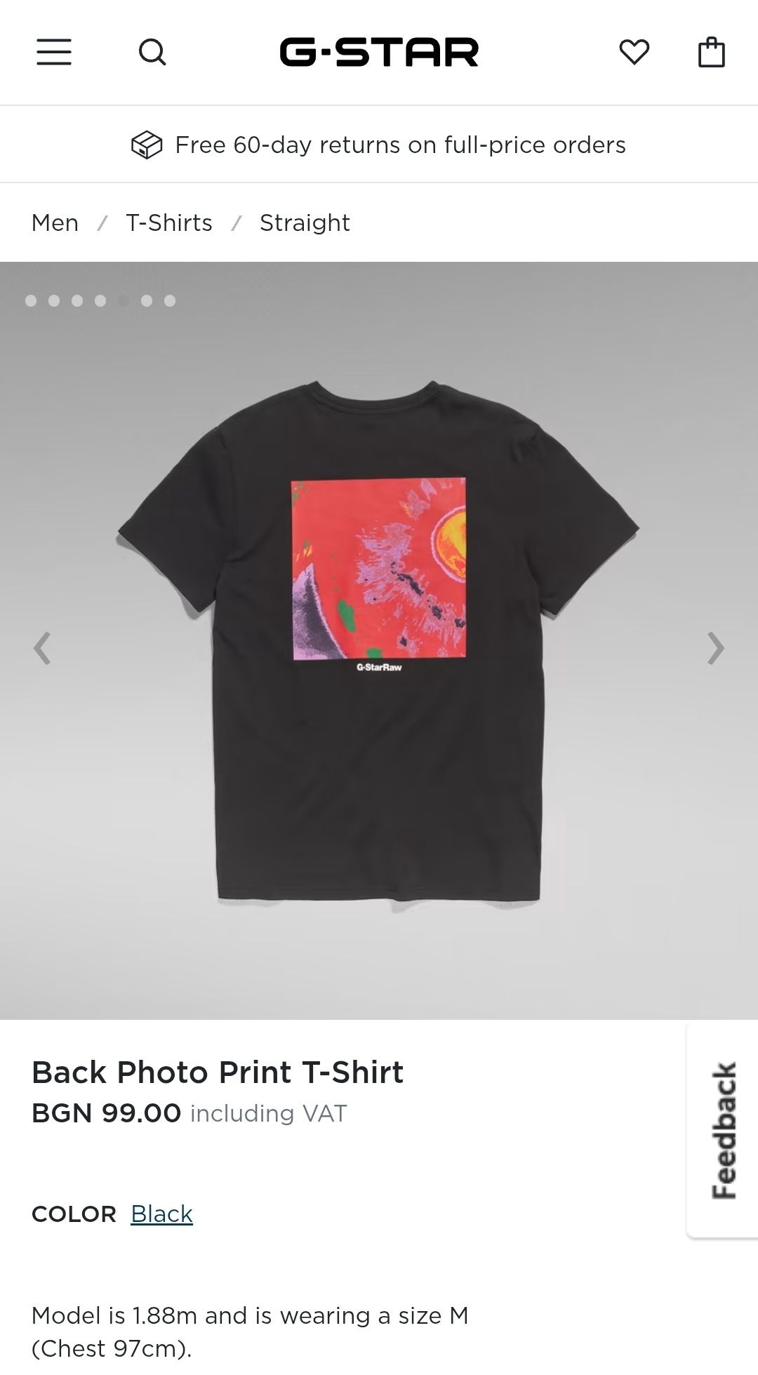 Оригинална НОВА тениска G-Star Raw Photo Print S M L мъжка
