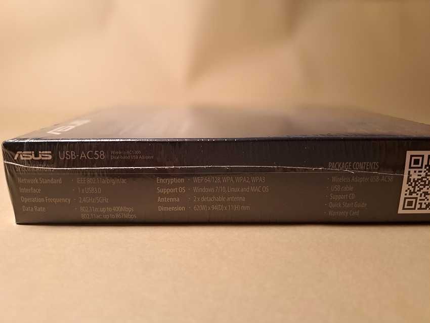 ASUS USB-AC58 WIRELESS AC1300 (dual-band USB adapter) NOU, sigilat