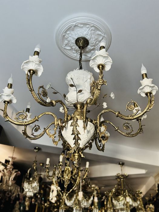 Candelabru Portelan- iluminat interior