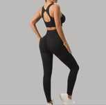 Costum sala fitness nou, negru, marime S