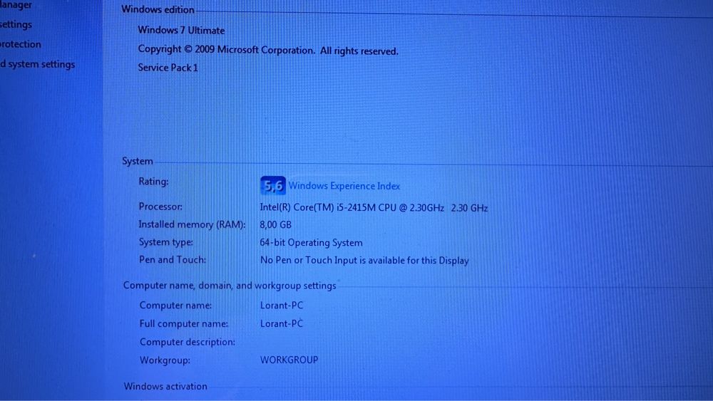 Vând laptop Macbook Pro Late 2013 15” + baterie noua