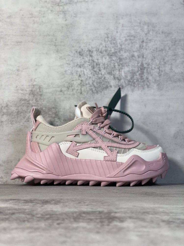 Adidasi Off White - Odsy 1000 Sneakers Premium din Piele / Beige Pink