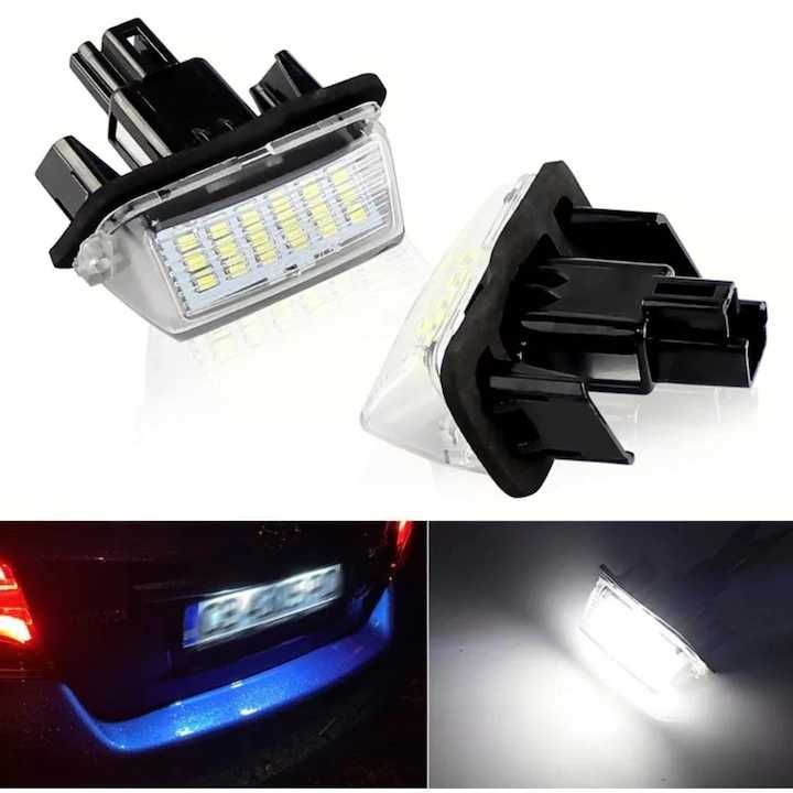 Комплект от 2 LED лампи за регистрационен номер