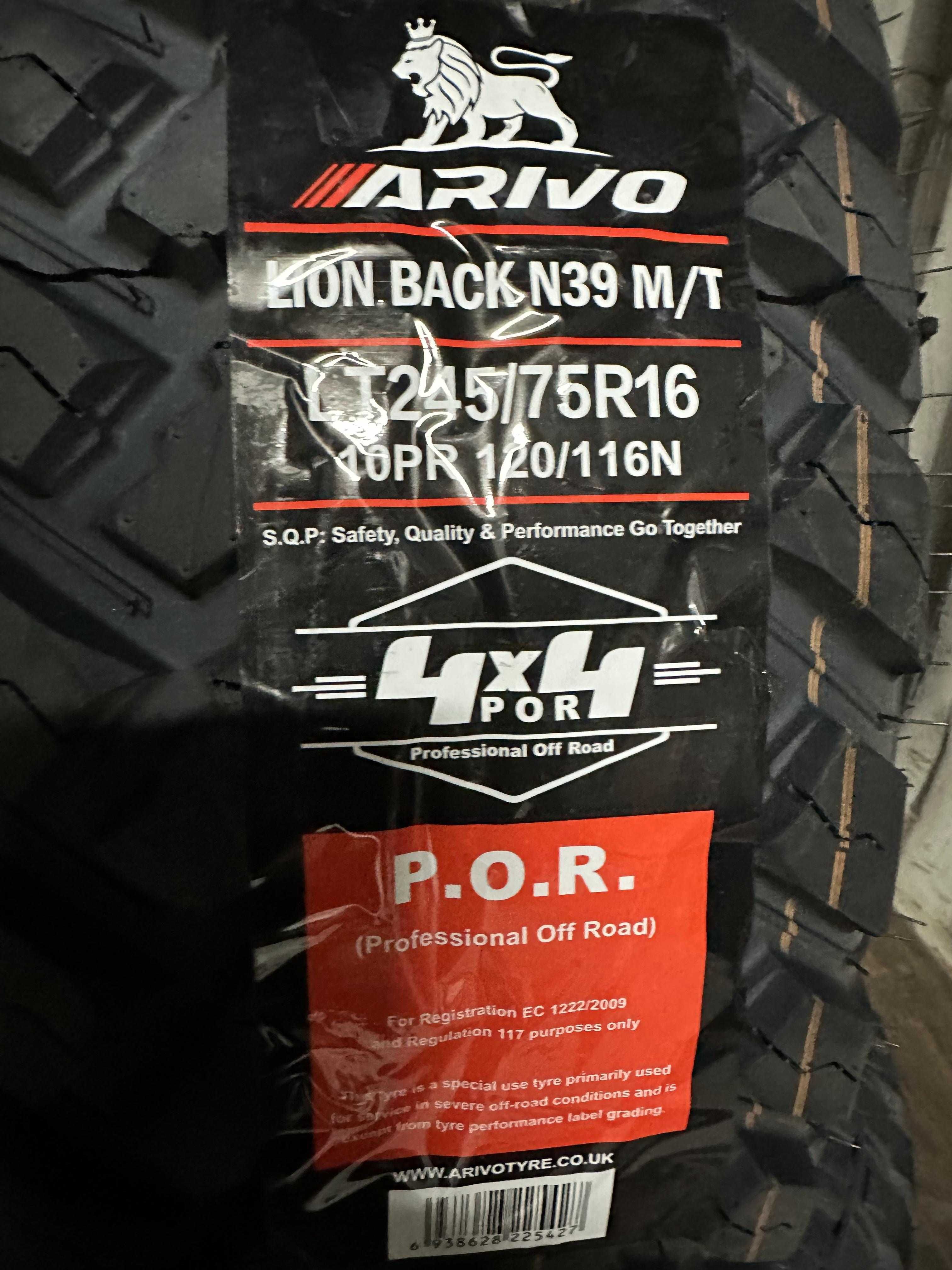 Нови джипови гуми ARIVO LION BACK N39 M/T 245/75R16 120/116N НОВ DOT