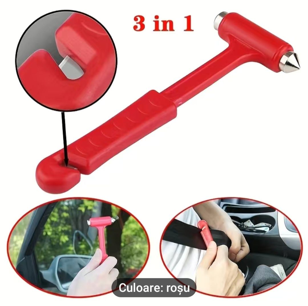 Ciocan multifunctional de siguranta 3 in 1 auto