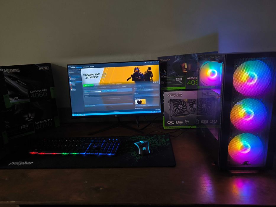 Игровой Компьютер с Монитором Полный Комплект! Garena Free Fire