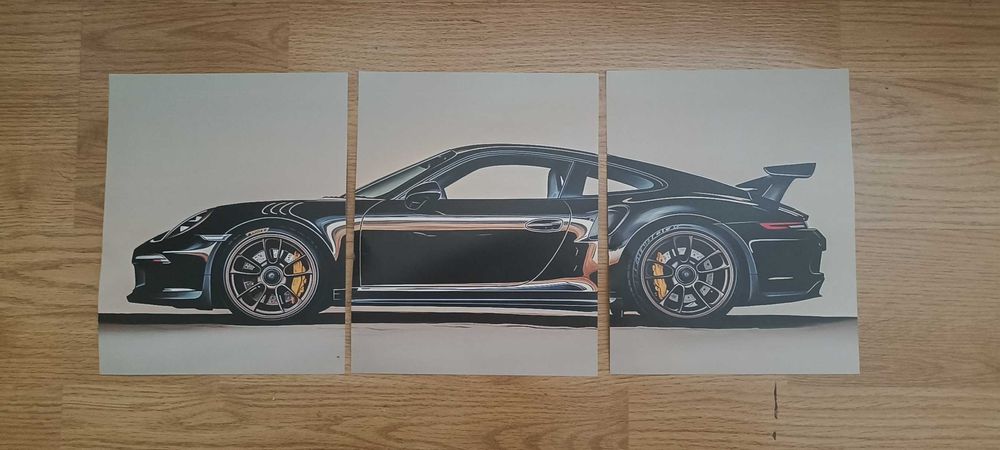 Poster triptic Porsche 911 GT3