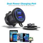 PRIZA bricheta AUTO cu USB mufa dubla 12V 24V incarcator panou 2x 2.1A