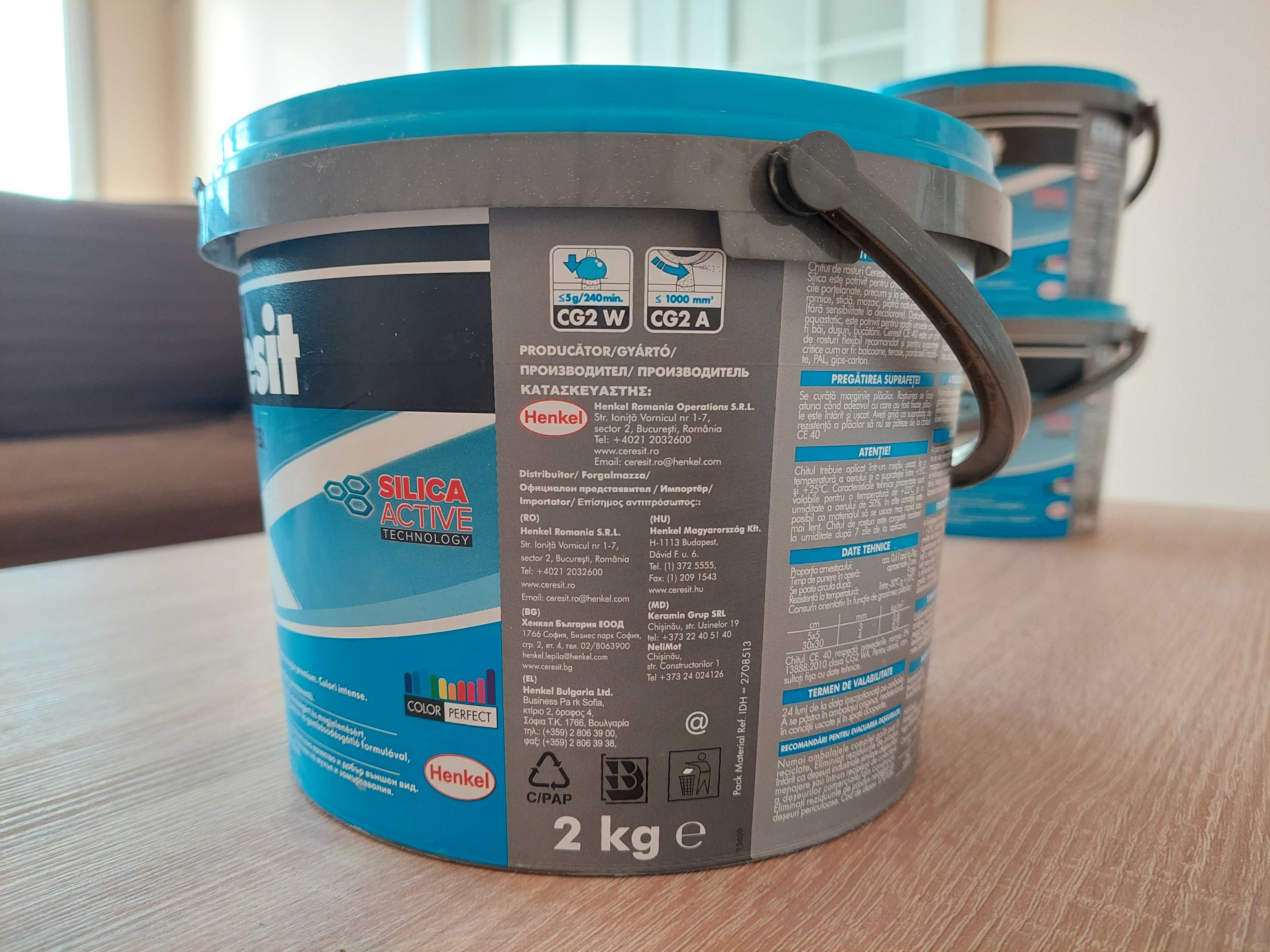 Фугираща смес Ceresit CE 40 неотваряни кофи от 2 кг. цвят 03 Carrara