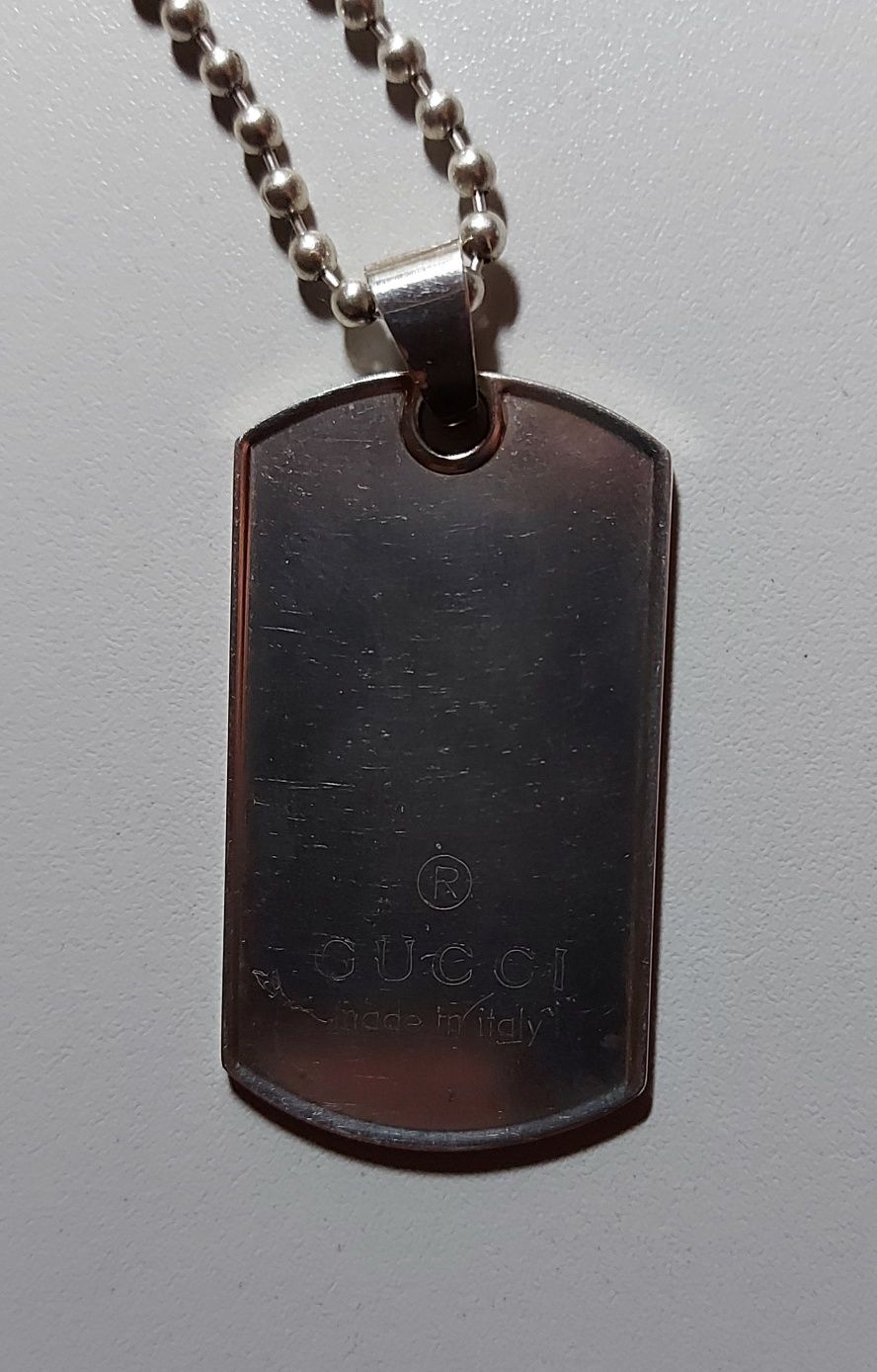 Dog Tag Gucci Argint